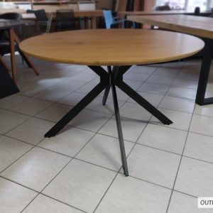 Okrogla miza 120 cm (Imitacija hrast) - Outlet