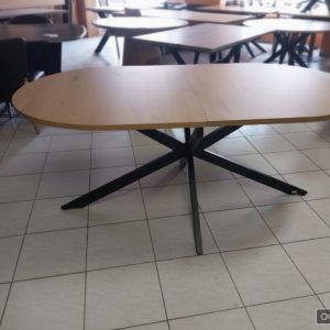 Raztegljiva ovalna miza 180–220 cm v barvi hrasta
