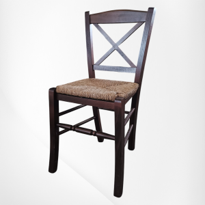 Masiven lesen Stol Venezia 3 s slamnatim sediščem