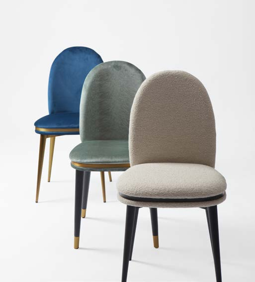 Dizajnerski stol Accento cremino - slika 2