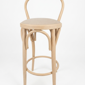 Surov leseni barski stol Thonet z urejenim sediscem za gostilne in dom Rimex