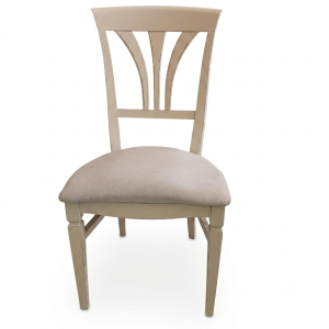 Jedilni stol Vintage Beige iz masivnega lesa v bez barvi z udobnim sediscem po meri Rimex