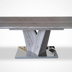 Raztegljiva miza Temni hrast 160x80 cm razstavni eksponat z V podnožjem Rimex Outlet